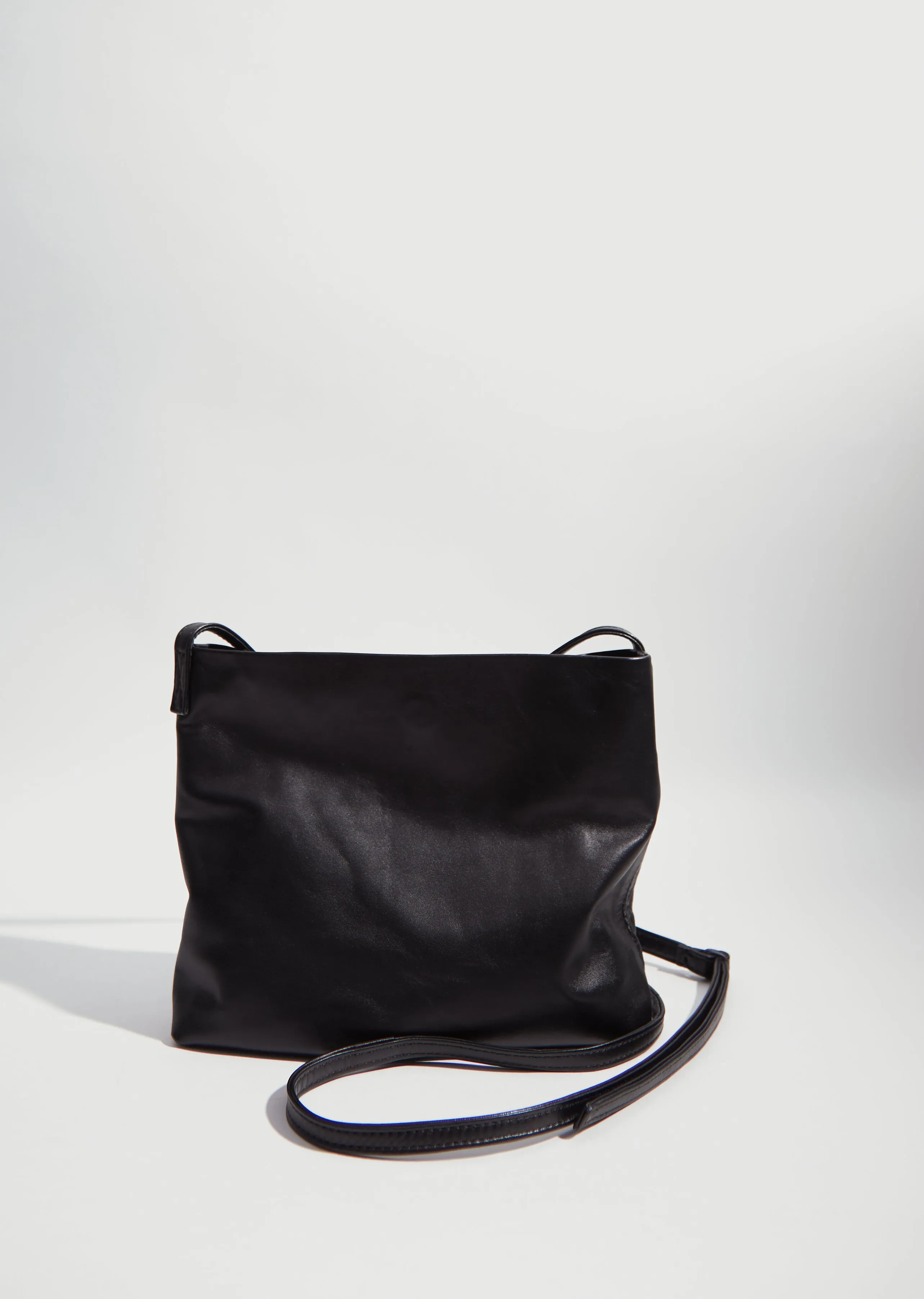 Medium Leather Bag — Fulton Black