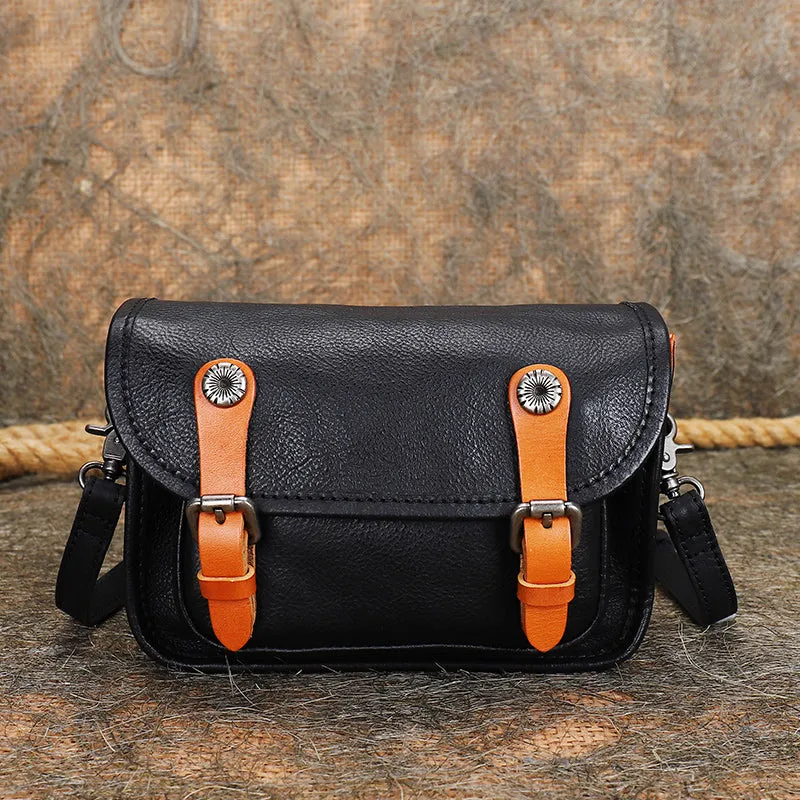 Mini Women's Genuine Leather Crossbody Messenger Bag Satchel Purse Bag for Women