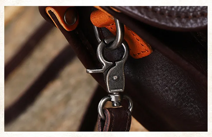 Mini Women's Genuine Leather Crossbody Messenger Bag Satchel Purse Bag for Women