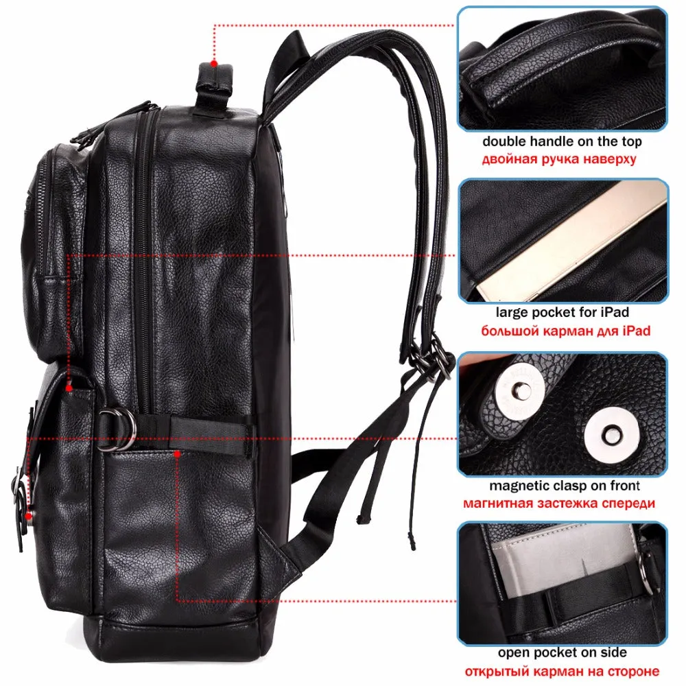 Multifunctional Breathable Leather Backpack