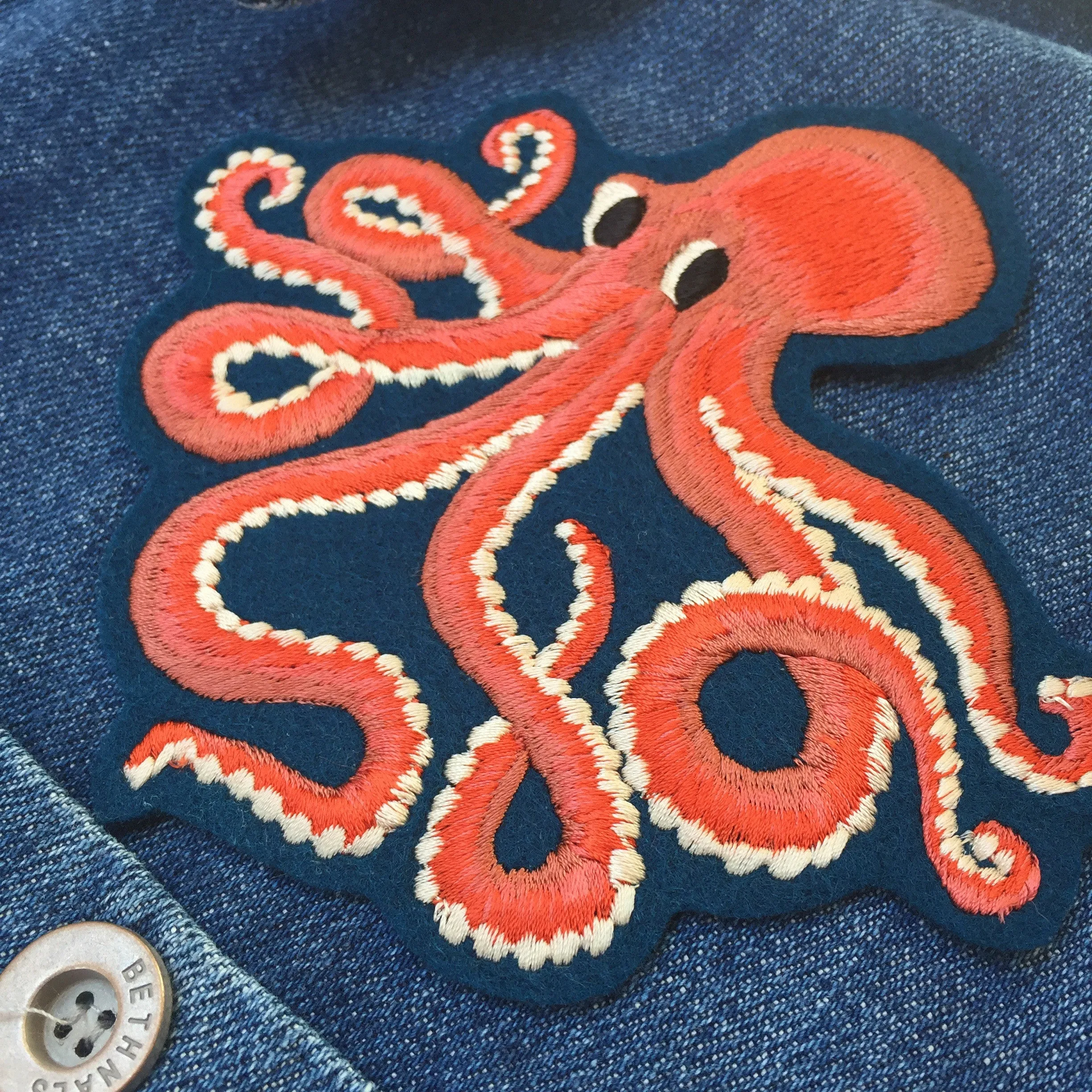 Octopus Embroidered Patch