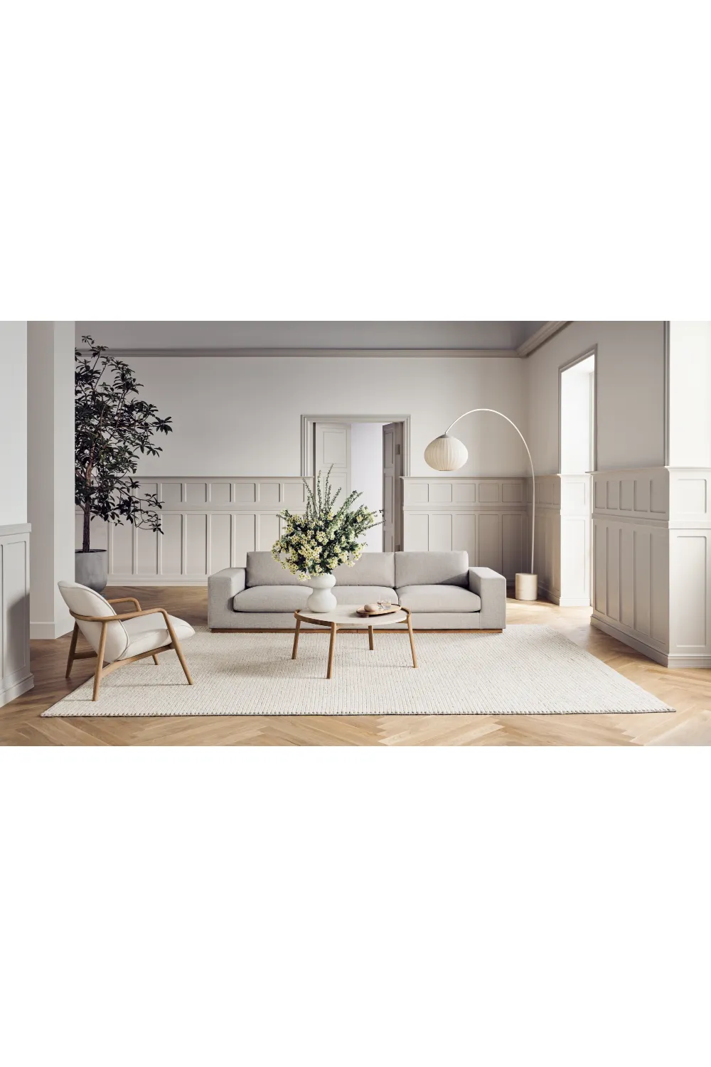 Oiled Oak Minimalist Coffee Table L | Bolia Mix