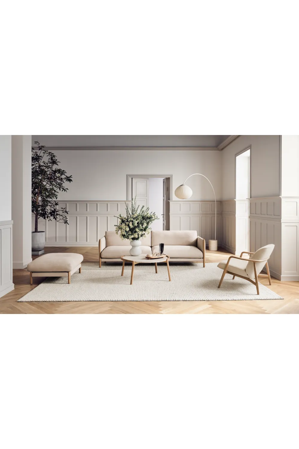 Oiled Oak Minimalist Coffee Table L | Bolia Mix