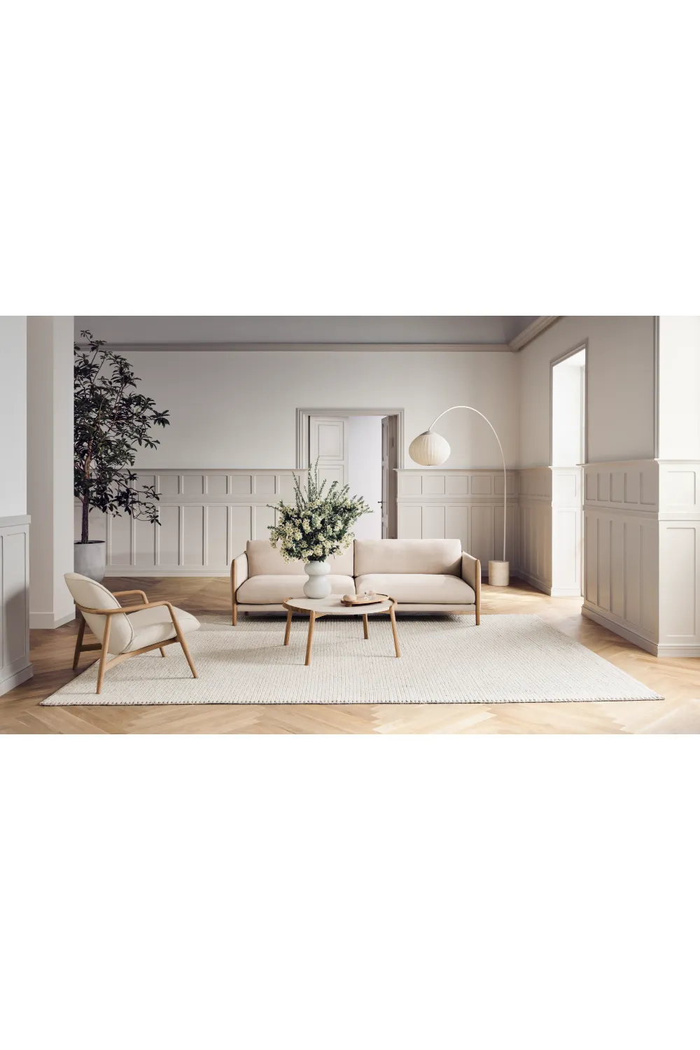 Oiled Oak Minimalist Coffee Table L | Bolia Mix