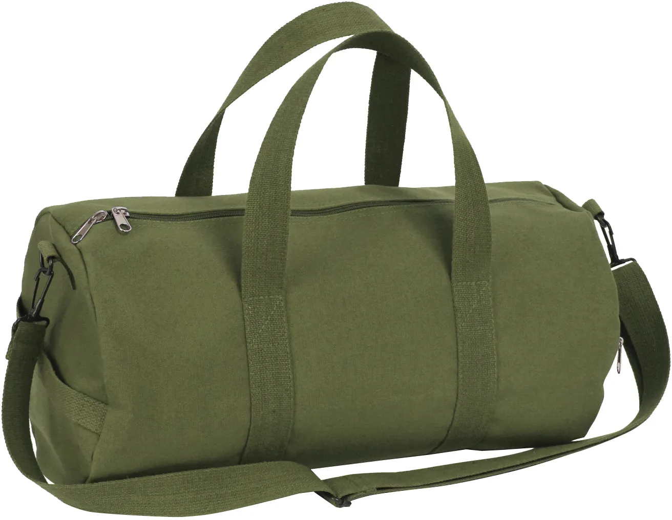 Olive Drab Heavyweight Cotton Canvas Duffle Bag Sports Gym Shoulder & Carry Bag 19"x9"x9"