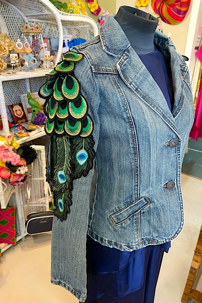 Peacock Sleeved Custom Vintage Jacket