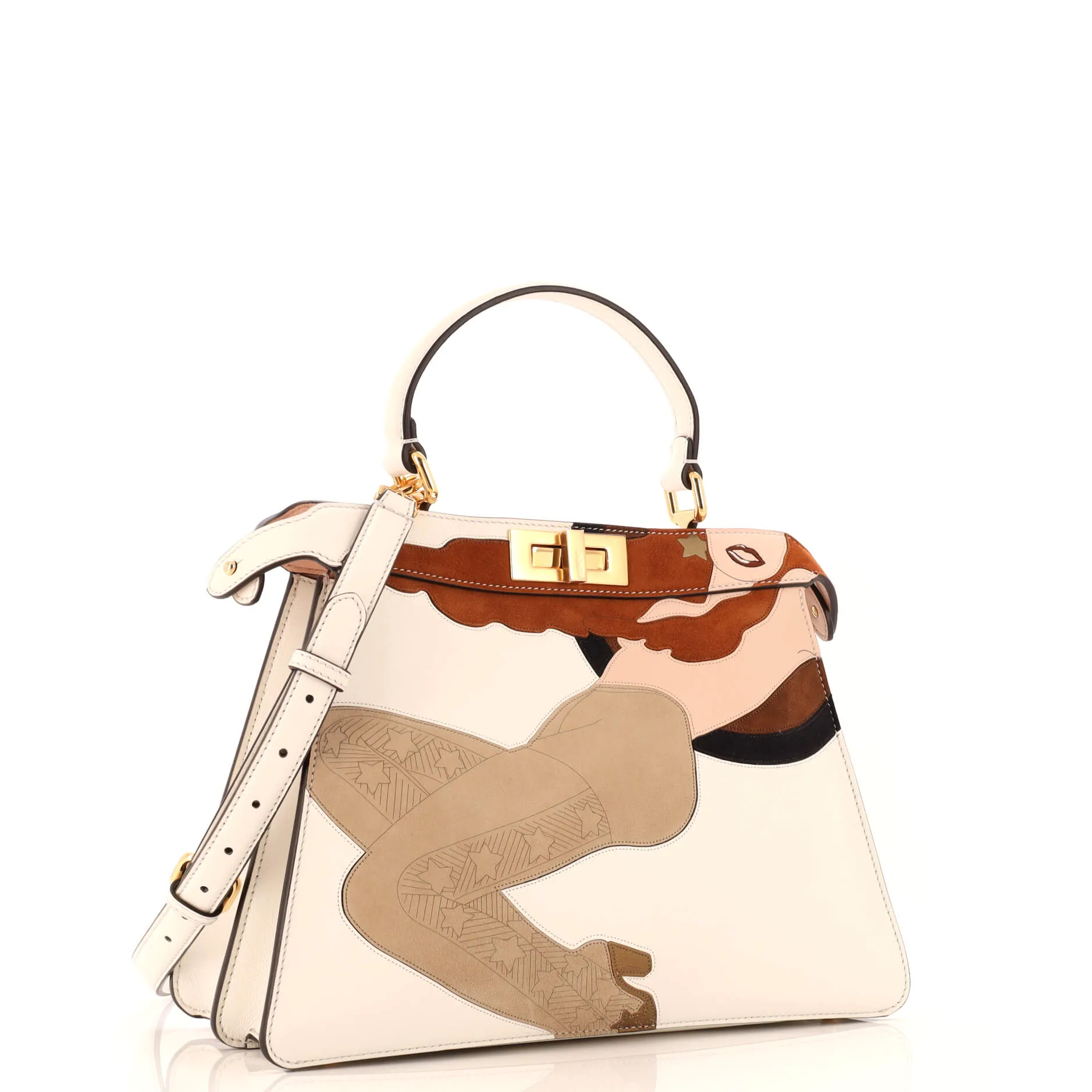 Peekaboo ISeeU Bag Leather with Inlay Medium