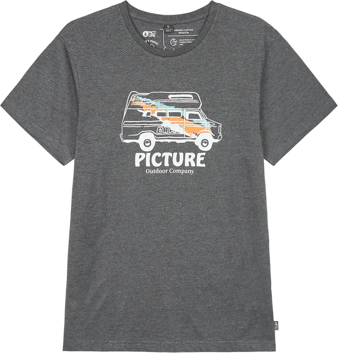 Picture Organic Clothing Men&#x27;s Custom Van Tee Dark Grey Melange | Buy Picture Organic Clothing Men&#x27;s Custom Van Tee Dark Grey Melange here | Outnorth