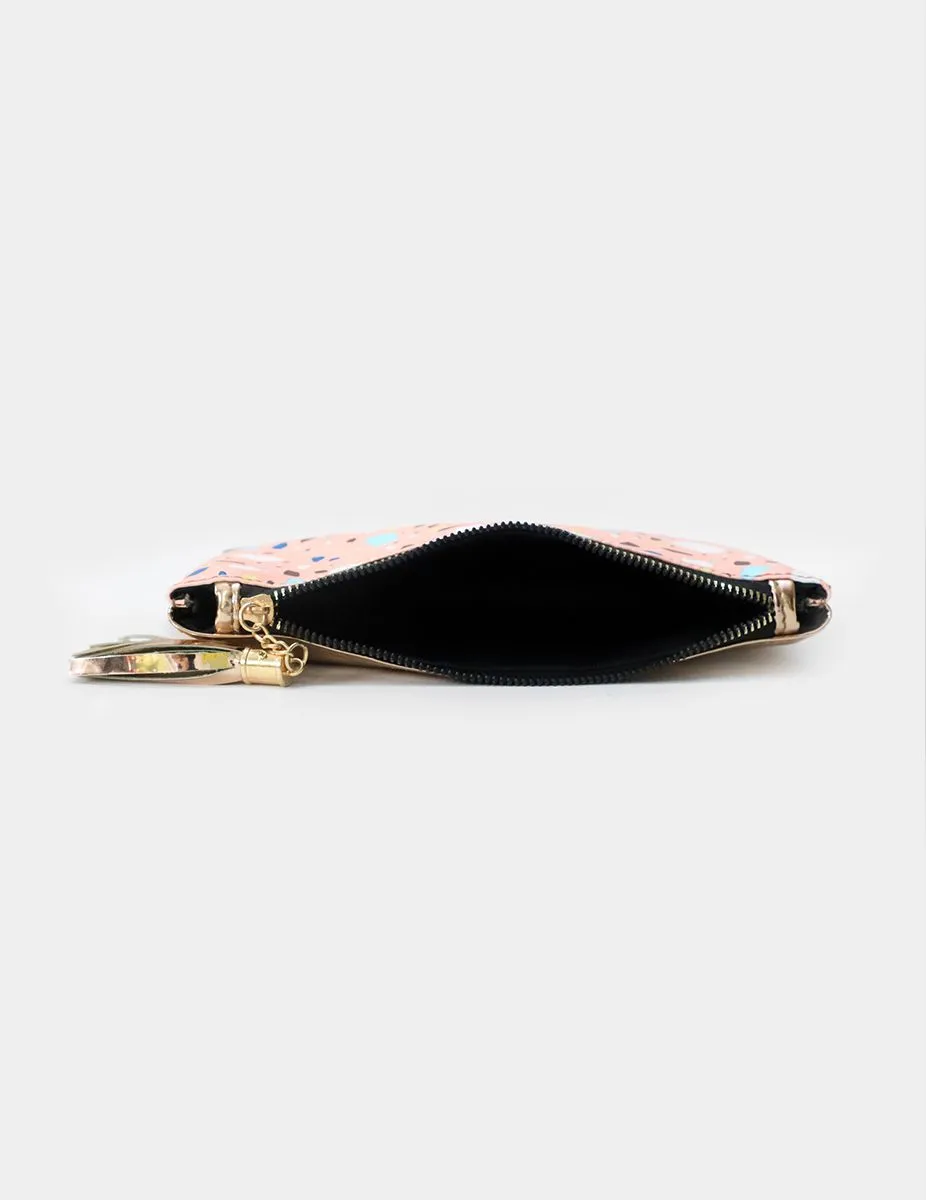 Pink Cookie Printed Rosegold Carry-All Pouch | Modern Myth