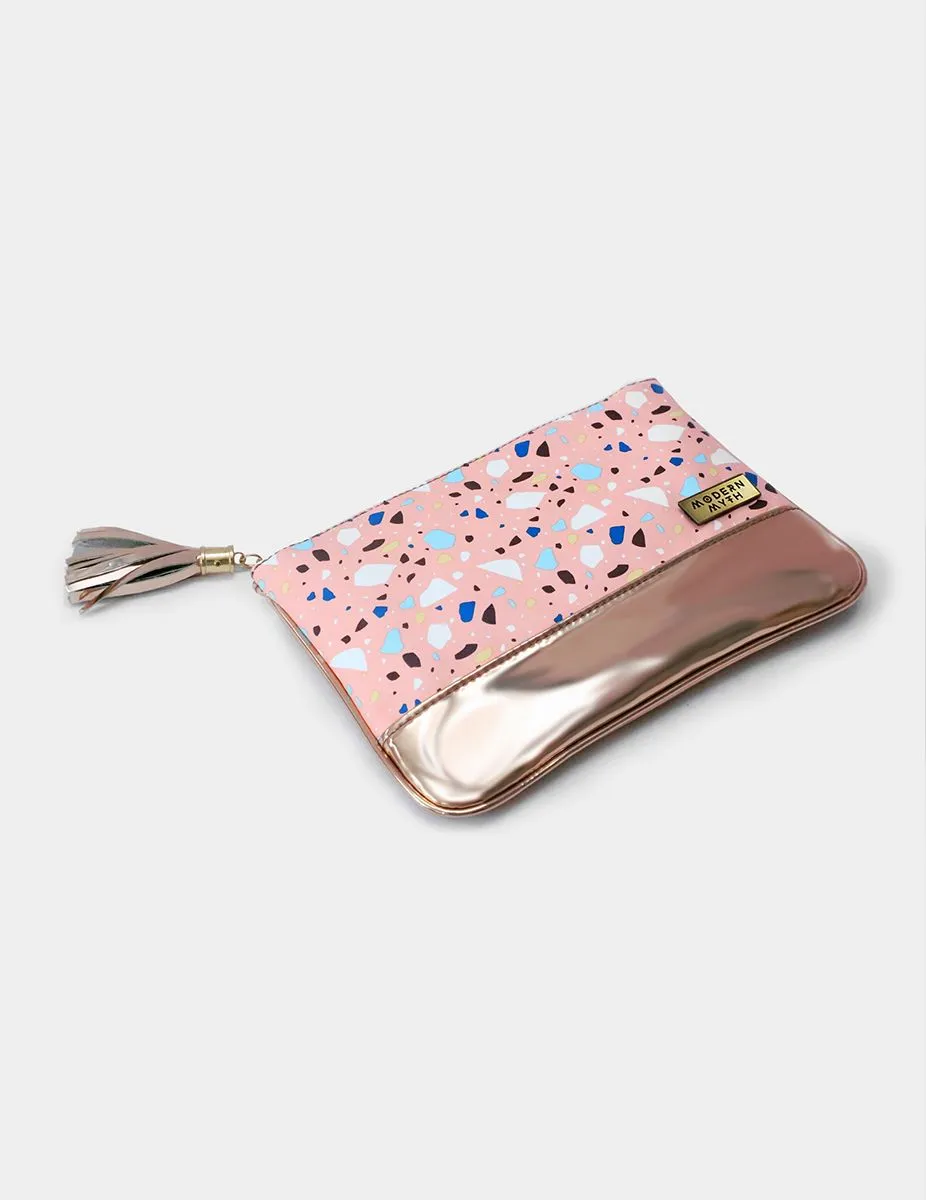 Pink Cookie Printed Rosegold Carry-All Pouch | Modern Myth