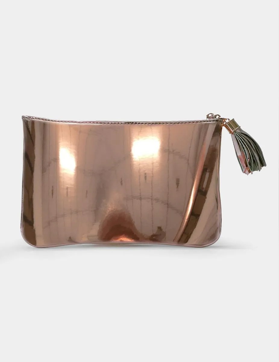 Pink Cookie Printed Rosegold Carry-All Pouch | Modern Myth