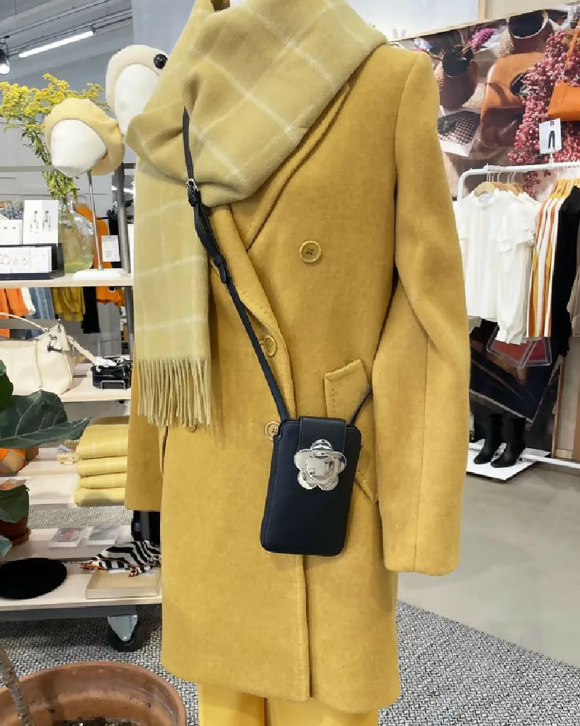 Retro Daisy Leather Phone Bag