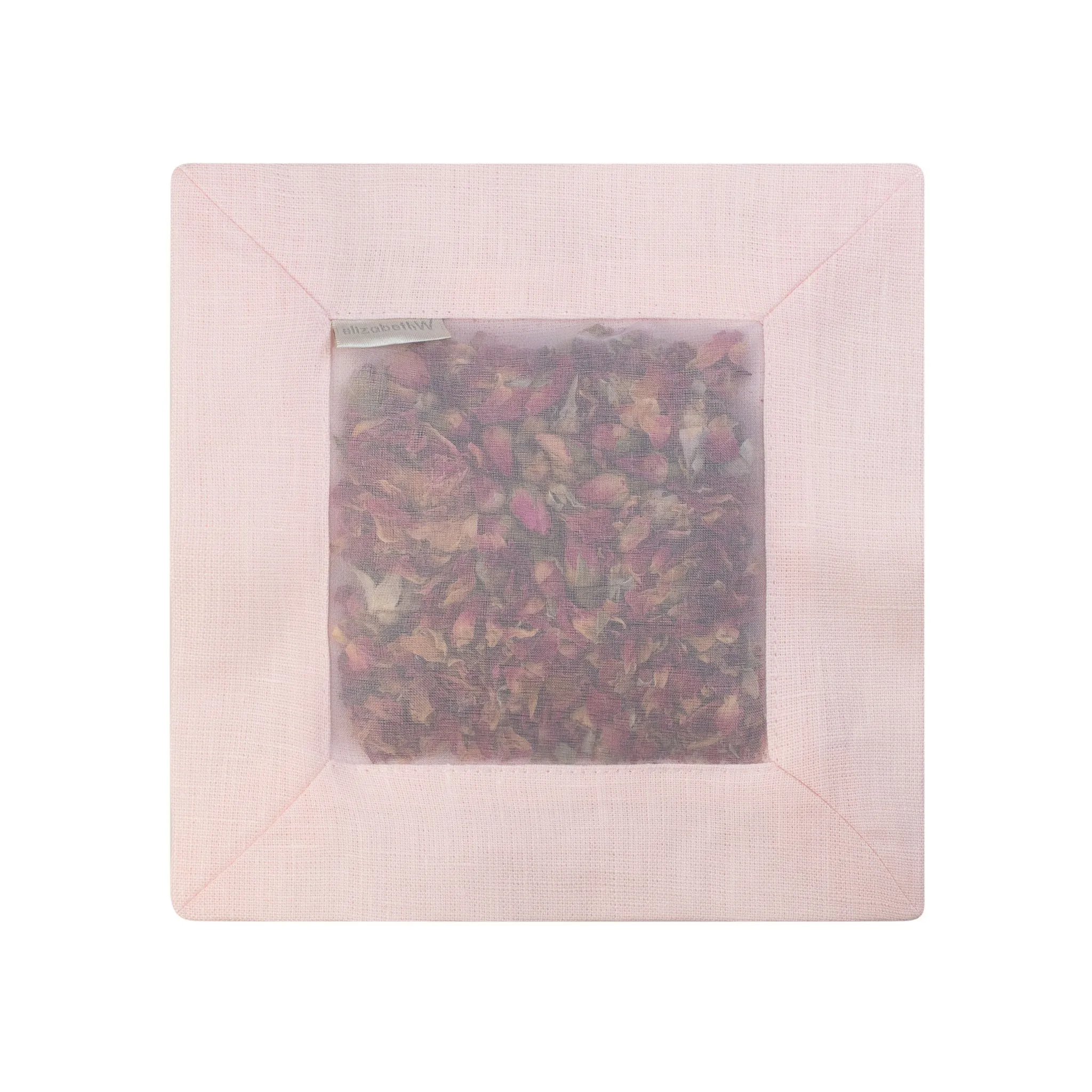 Rose Square Sachet Pink Linen