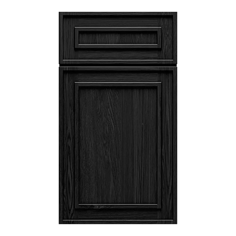 RTA - Elegant Shaker Black - 1.62"W x 96"L - Wood Crown Molding