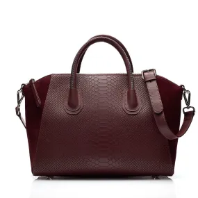 Serpent bordeaux silver bag