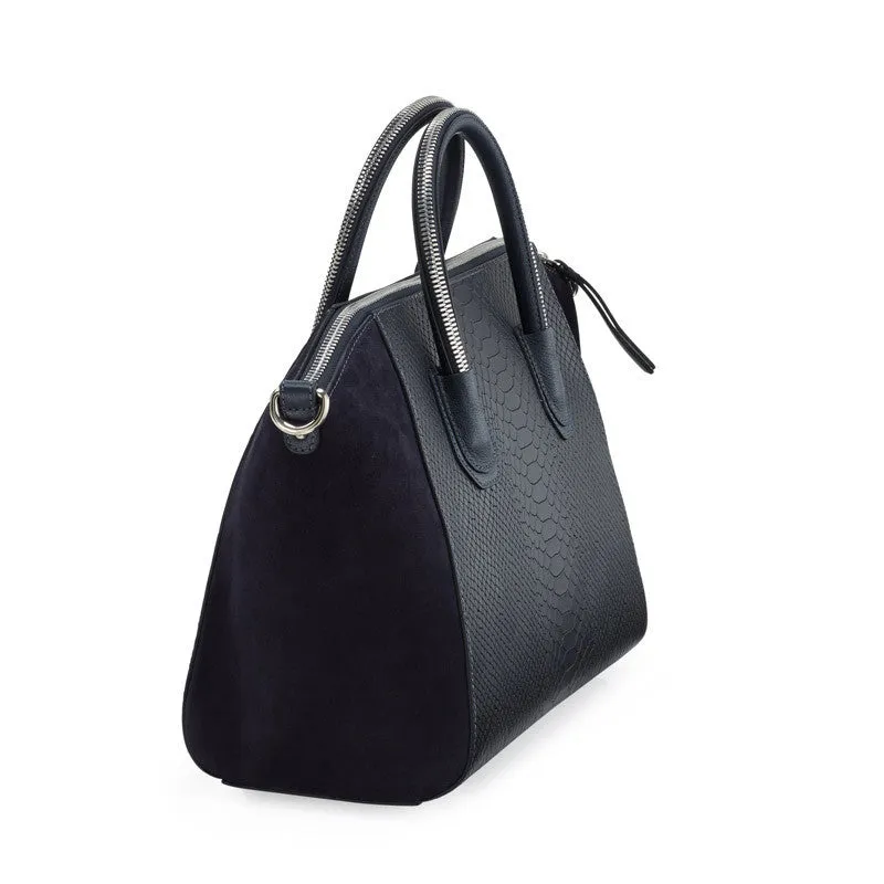 Serpent petrol silver bag