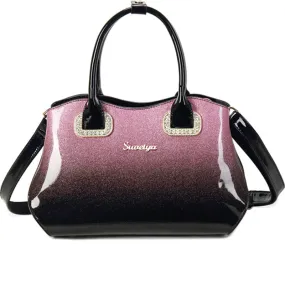Shiny Top-Handle Bag