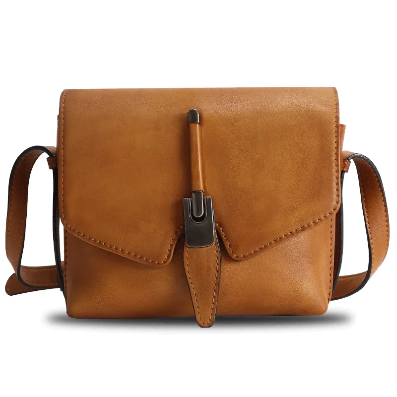 Small Womens Vintage Leather Crossbody Bag Side Bags For Women