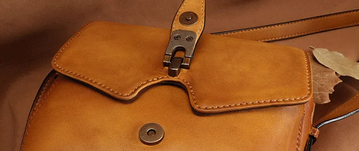 Small Womens Vintage Leather Crossbody Bag Side Bags For Women