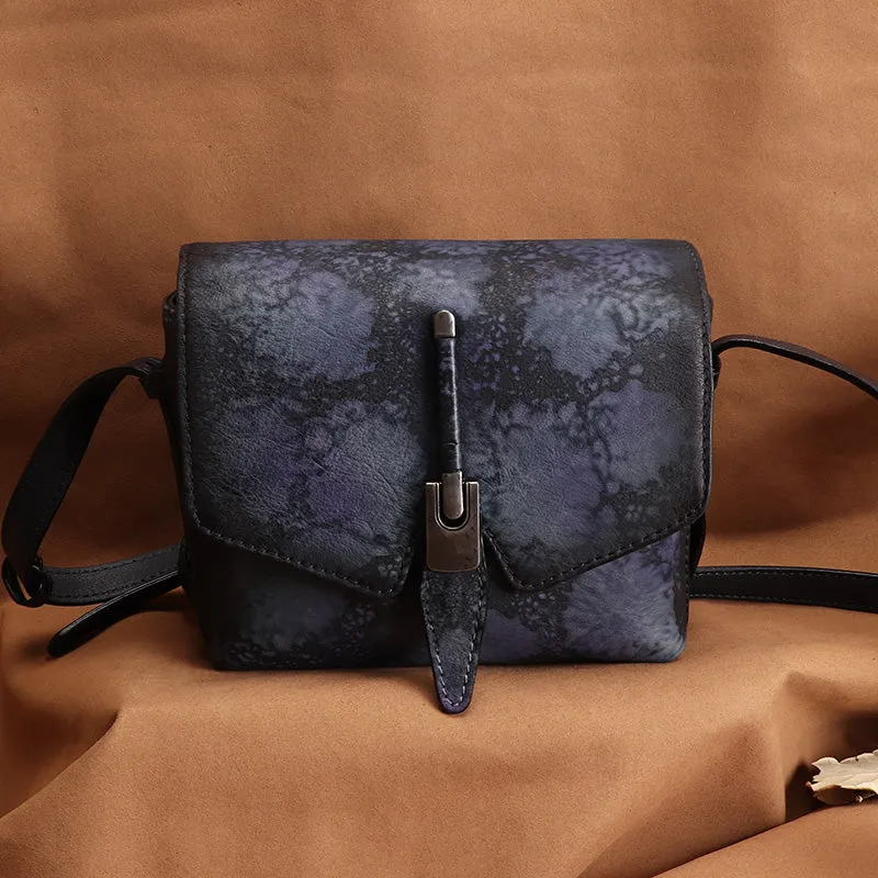 Small Womens Vintage Leather Crossbody Bag Side Bags For Women