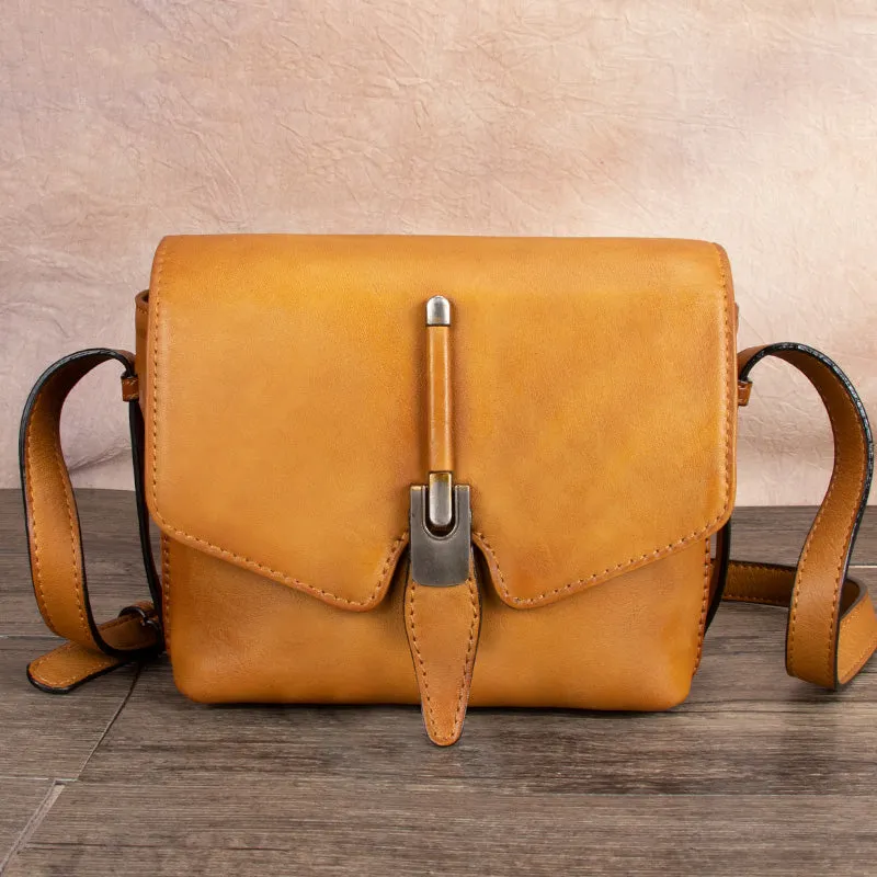 Small Womens Vintage Leather Crossbody Bag Side Bags For Women
