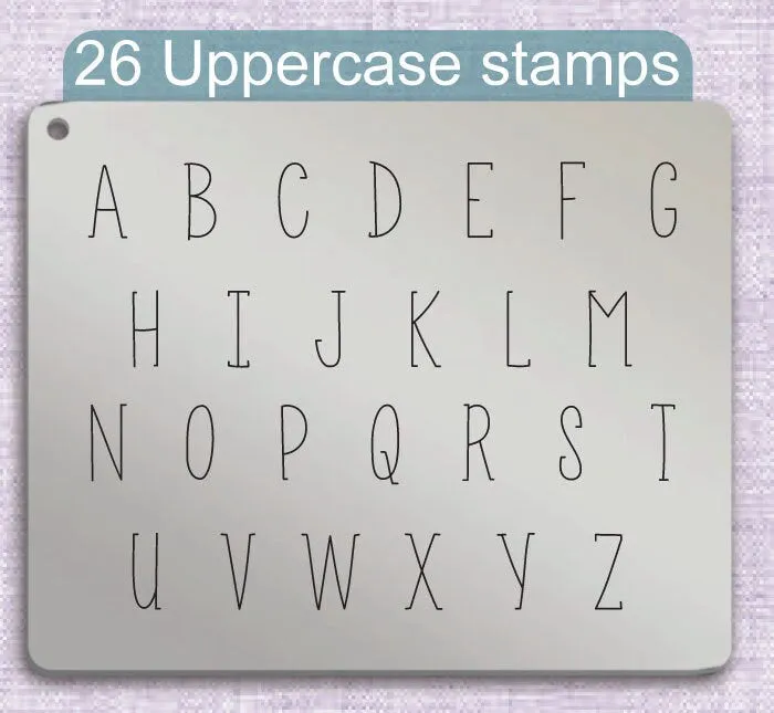 Somebody Letter Metal Stamps, full Alphabet.
