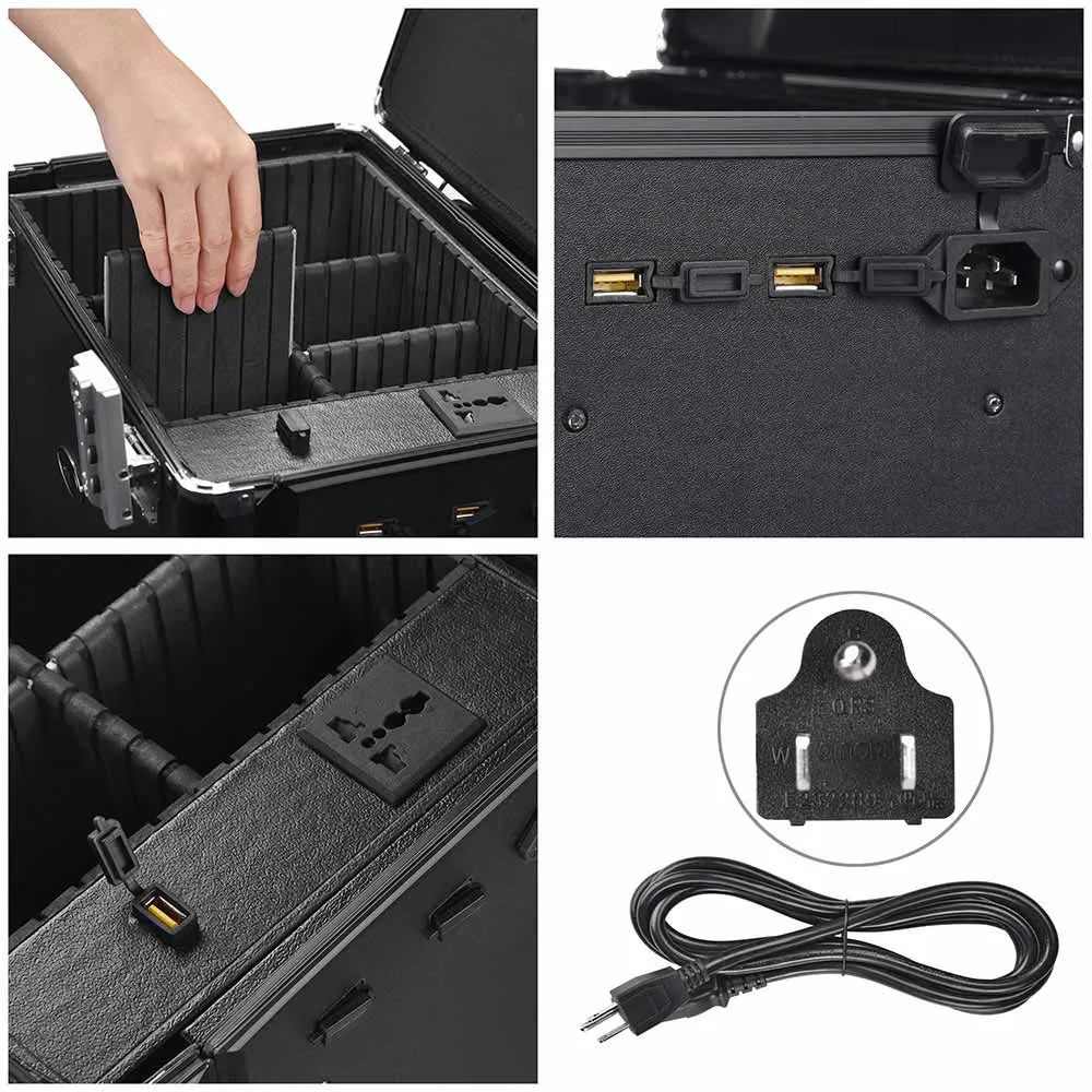 TheLAShop Jewelry Rolling Case with 20 Trays TSA Locks Vendor Display Case