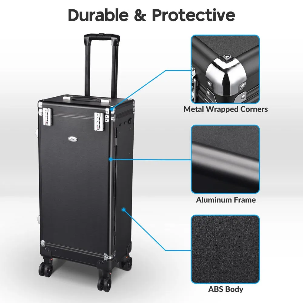 TheLAShop Jewelry Rolling Case with 20 Trays TSA Locks Vendor Display Case