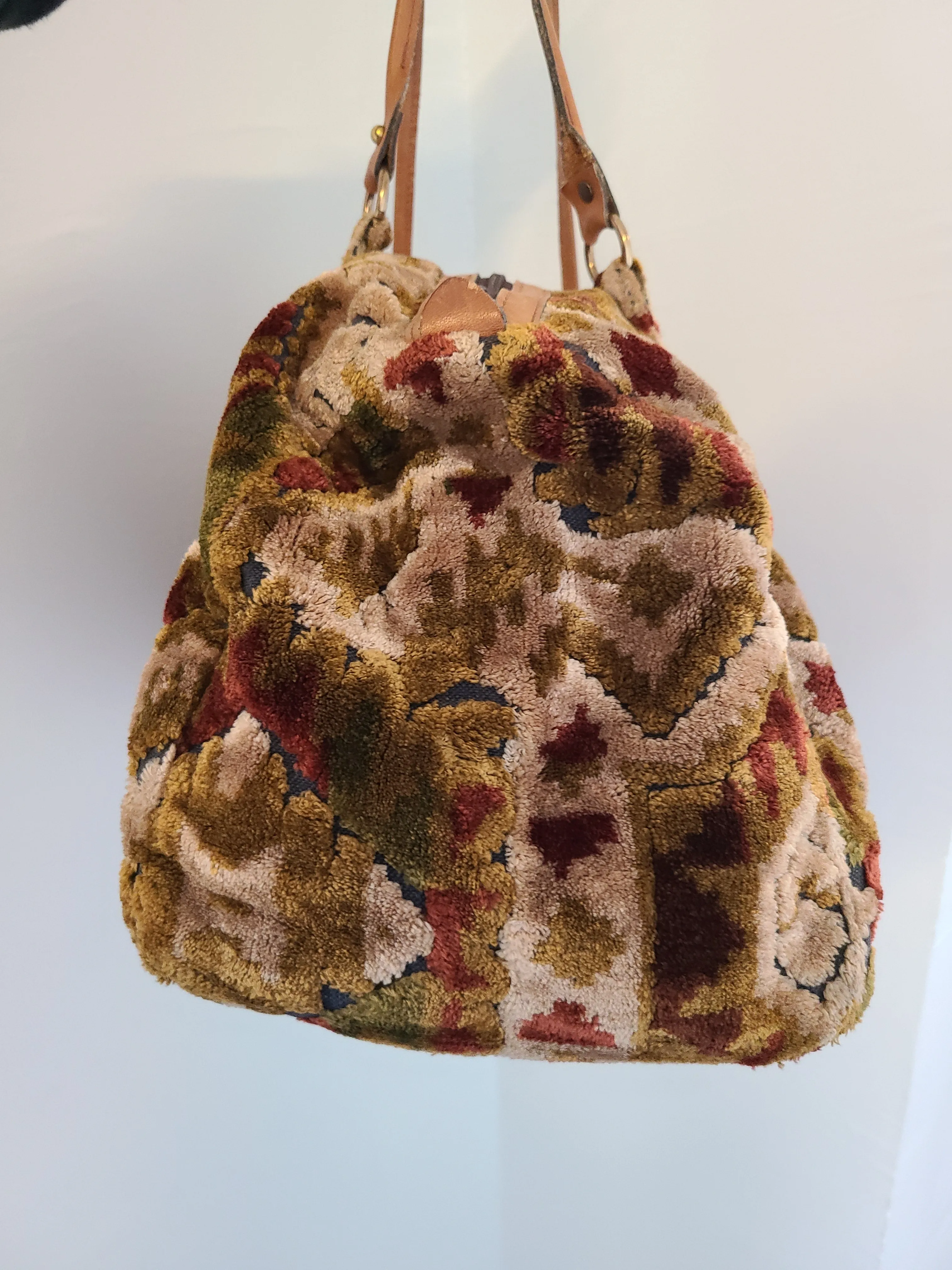 Vintage 1970s Carpet Bag - Overnight Bag