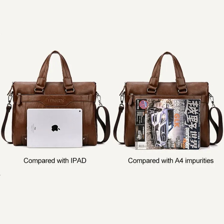 WEIXIER 15036-4 Multifunctional Men Business Handbag Computer Briefcase Single Shoulder Bag with Handbag (Black)