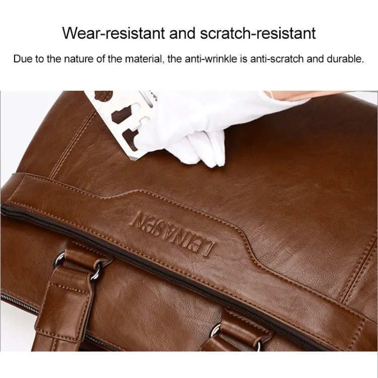 WEIXIER 15036-4 Multifunctional Men Business Handbag Computer Briefcase Single Shoulder Bag with Handbag (Black)