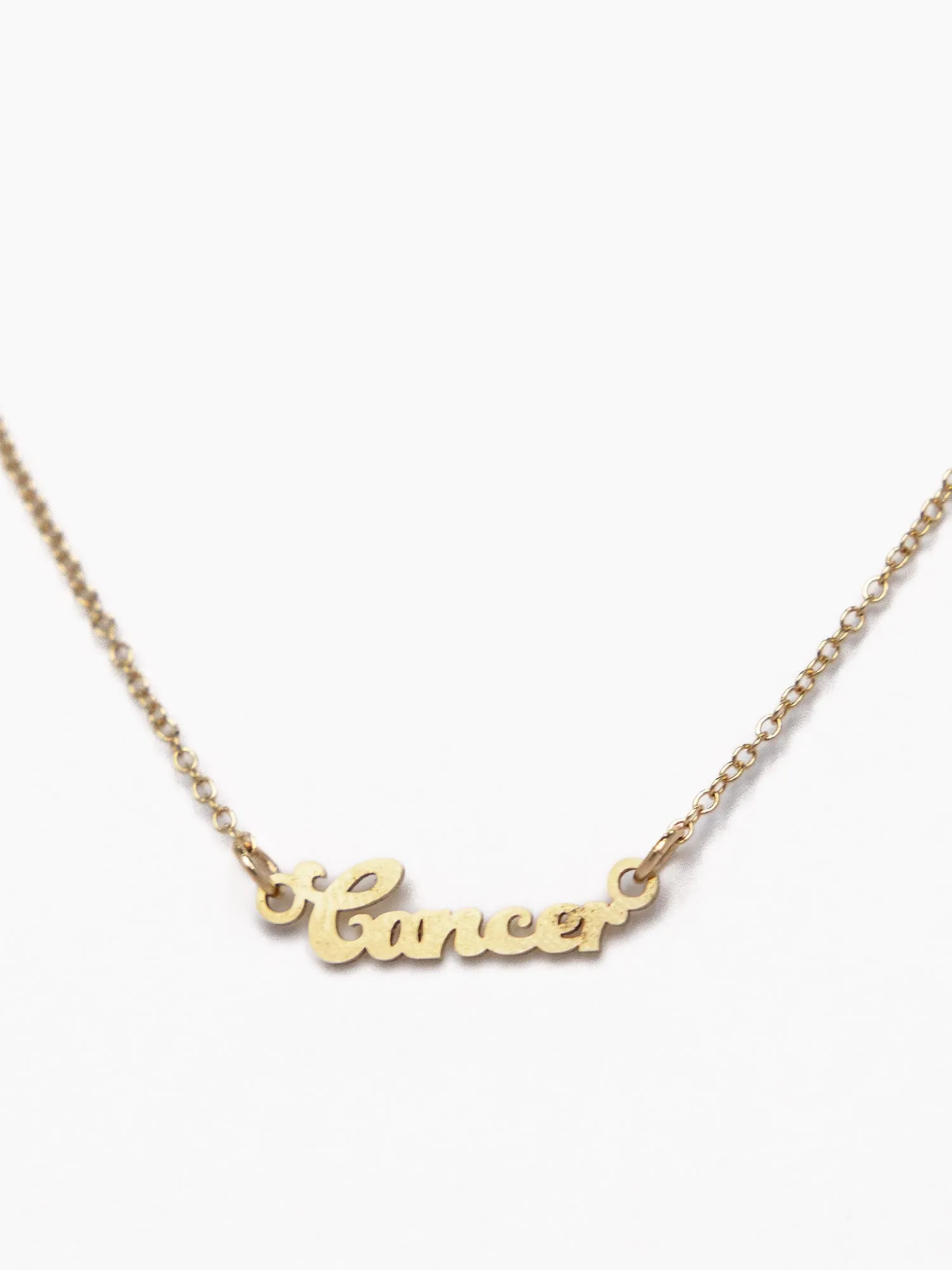 Zodiac Nameplate Necklace